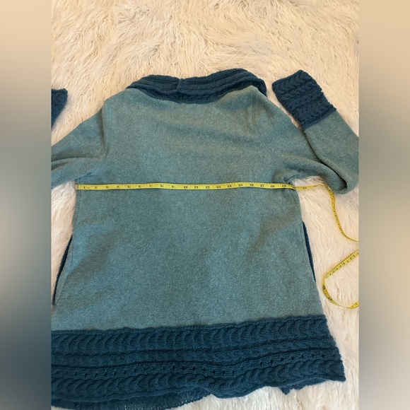 Anthropologie Knitted and Knotted Open Front Cardigan Jacket L EUC - Picture 6 of 15
